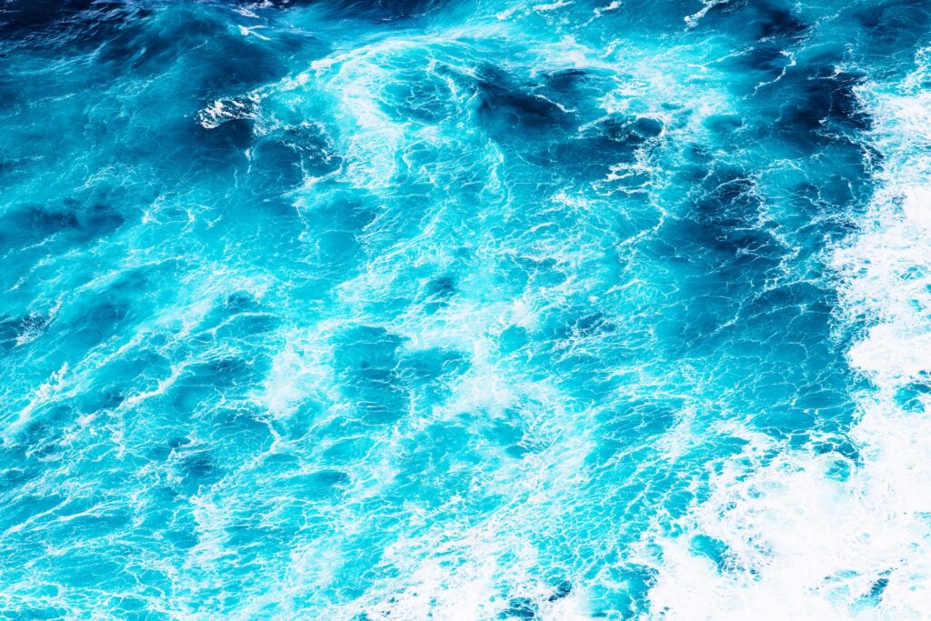 abstract aerial view of blue waves